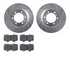 7202-76008 Drilled/Slotted Rotors w/Heavy-Duty Brake Pads Kit [Silver], Fits Select Lexus/Toyota/Scion, Position: Front - image 1