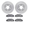 7202-99127 Drilled/Slotted Rotors w/Heavy-Duty Brake Pads Kit [Silver], 1997-1999 Ford/Lincoln/Mercury/Mazda, Position: Front - image 1