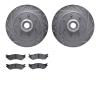 7202-99138 Drilled/Slotted Rotors w/Heavy-Duty Brake Pads Kit [Silver], 1997-2002 Ford/Lincoln/Mercury/Mazda, Position: Front - image 1