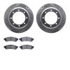 7202-99201 Drilled/Slotted Rotors w/Heavy-Duty Brake Pads Kit [Silver], 2005-2010 Ford/Lincoln/Mercury/Mazda, Position: Rear - image 1