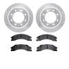 7202-99215 Drilled/Slotted Rotors w/Heavy-Duty Brake Pads Kit [Silver], Fits Select Ford/Lincoln/Mercury/Mazda, Position: Rear - image 1
