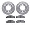 7202-99233 Drilled/Slotted Rotors w/Heavy-Duty Brake Pads Kit [Silver], Fits Select Ford/Lincoln/Mercury/Mazda, Position: Rear - image 1