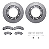 7212-48109 Drilled/Slotted Rotors w/Heavy-Duty Brake Pads Kit & Hardware [Silver], 1994-2000 GM, Position: Rear - image 1