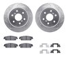 7212-48149 Drilled/Slotted Rotors w/Heavy-Duty Brake Pads Kit & Hardware [Silver], 2014-2020 GM, Position: Rear - image 2