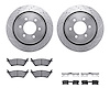 7212-54010 Drilled/Slotted Rotors w/Heavy-Duty Brake Pads Kit & Hardware [Silver], 2012-2020 Ford/Lincoln/Mercury/Mazda, Positio - image 1