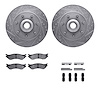 7212-99136 Drilled/Slotted Rotors w/Heavy-Duty Brake Pads Kit & Hardware [Silver], 1997-2004 Ford/Lincoln/Mercury/Mazda, Positio - image 1