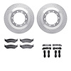 7212-99145 Drilled/Slotted Rotors w/Heavy-Duty Brake Pads Kit & Hardware [Silver], 1999-2004 Ford/Lincoln/Mercury/Mazda, Positio - image 1