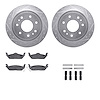 7212-99188 Drilled/Slotted Rotors w/Heavy-Duty Brake Pads Kit & Hardware [Silver], 2004-2011 Ford/Lincoln/Mercury/Mazda, Positio - image 1