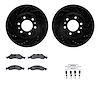 7212-99211 Drilled/Slotted Rotors w/Heavy-Duty Brake Pads Kit & Hardware [Silver], 2007-2009 Ford/Lincoln/Mercury/Mazda, Positio - image 1