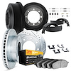 7214-40196 Drilled/Slotted Rotors w/Heavy-Duty Brake Pads/Drums/Shoes & Hardware Kit [Silver], 2000-2000 Mopar, Position: Front  - image 1