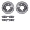 7302-03016 Drilled/Slotted Brake Rotor with 3000-Series Ceramic Brake Pads Kit [Silver], 1999-2006 Kia/Hyundai/Genesis, Position - image 1