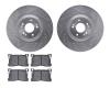 7302-03071 Drilled/Slotted Brake Rotor with 3000-Series Ceramic Brake Pads Kit [Silver], 2012-2017 Kia/Hyundai/Genesis, Position - image 1