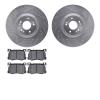 7302-03077 Drilled/Slotted Brake Rotor with 3000-Series Ceramic Brake Pads Kit [Silver], 2015-2017 Kia/Hyundai/Genesis, Position - image 1