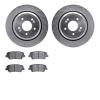 7302-03086 Drilled/Slotted Brake Rotor with 3000-Series Ceramic Brake Pads Kit [Silver], 2011-2017 Kia/Hyundai/Genesis, Position - image 1