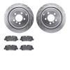 7302-11017 Drilled/Slotted Brake Rotor with 3000-Series Ceramic Brake Pads Kit [Silver], 2006-2012 Land Rover, Position: Rear - image 1