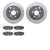 7302-13045 Drilled/Slotted Brake Rotor with 3000-Series Ceramic Brake Pads Kit [Silver], 2014-2018 Subaru, Position: Rear - image 1