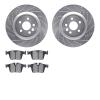 7302-20024 Drilled/Slotted Brake Rotor with 3000-Series Ceramic Brake Pads Kit [Silver], 2017-2020 Multiple Makes/Models, Positi - image 1