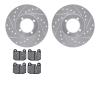 7302-22003 Drilled/Slotted Brake Rotor with 3000-Series Ceramic Brake Pads Kit [Silver], 1974-1979 Multiple Makes/Models, Positi - image 1