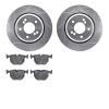 7302-31050 Drilled/Slotted Brake Rotor with 3000-Series Ceramic Brake Pads Kit [Silver], 2000-2006 BMW, Position: Rear - image 1