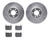7302-31112 Drilled/Slotted Brake Rotor with 3000-Series Ceramic Brake Pads Kit [Silver], 2012-2021 BMW, Position: Front - image 1