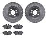 7302-32014 Drilled/Slotted Brake Rotor with 3000-Series Ceramic Brake Pads Kit [Silver], 2009-2014 Mini, Position: Rear - image 1
