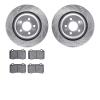 7302-39032 Drilled/Slotted Brake Rotor with 3000-Series Ceramic Brake Pads Kit [Silver], Fits Select Mopar, Position: Rear - image 1