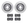 7302-42029 Drilled/Slotted Brake Rotor with 3000-Series Ceramic Brake Pads Kit [Silver], 2006-2010 Mopar, Position: Front - image 1