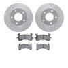 7302-45003 Drilled/Slotted Brake Rotor with 3000-Series Ceramic Brake Pads Kit [Silver], 1979-1980 GM, Position: Rear - image 1