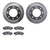 7302-46022 Drilled/Slotted Brake Rotor with 3000-Series Ceramic Brake Pads Kit [Silver], 2000-2011 GM, Position: Rear - image 1
