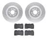 7302-46031 Drilled/Slotted Brake Rotor with 3000-Series Ceramic Brake Pads Kit [Silver], 2004-2011 GM, Position: Front - image 1