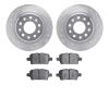 7302-47073 Drilled/Slotted Brake Rotor with 3000-Series Ceramic Brake Pads Kit [Silver], 2016-2020 GM, Position: Rear - image 1