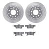 7302-47079 Drilled/Slotted Brake Rotor with 3000-Series Ceramic Brake Pads Kit [Silver], 2017-2018 GM, Position: Rear - image 1