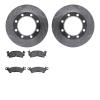 7302-48001 Drilled/Slotted Brake Rotor with 3000-Series Ceramic Brake Pads Kit [Silver], 1971-1988 Multiple Makes/Models, Positi - image 1