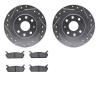 7302-54073 Drilled/Slotted Brake Rotor with 3000-Series Ceramic Brake Pads Kit [Silver], 1990-1996 Ford/Lincoln/Mercury/Mazda, P - image 1