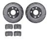 7302-54075 Drilled/Slotted Brake Rotor with 3000-Series Ceramic Brake Pads Kit [Silver], 1994-1997 Ford/Lincoln/Mercury/Mazda, P - image 1