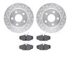 7302-54087 Drilled/Slotted Brake Rotor with 3000-Series Ceramic Brake Pads Kit [Silver], 1993-2005 Ford/Lincoln/Mercury/Mazda, P - image 1