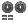 7302-54101 Drilled/Slotted Brake Rotor with 3000-Series Ceramic Brake Pads Kit [Silver], 1995-1997 Ford/Lincoln/Mercury/Mazda, P - image 1