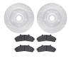 7302-54106 Drilled/Slotted Brake Rotor with 3000-Series Ceramic Brake Pads Kit [Silver], 1998-2002 Ford/Lincoln/Mercury/Mazda, P - image 1
