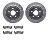 7302-54108 Drilled/Slotted Brake Rotor with 3000-Series Ceramic Brake Pads Kit [Silver], 1995-2003 Ford/Lincoln/Mercury/Mazda, P - image 1