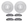 7302-54110 Drilled/Slotted Brake Rotor with 3000-Series Ceramic Brake Pads Kit [Silver], 1997-1999 Ford/Lincoln/Mercury/Mazda, P - image 1