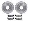 7302-54122 Drilled/Slotted Brake Rotor with 3000-Series Ceramic Brake Pads Kit [Silver], 1997-2004 Ford/Lincoln/Mercury/Mazda, P - image 1