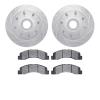 7302-54124 Drilled/Slotted Brake Rotor with 3000-Series Ceramic Brake Pads Kit [Silver], 1999-2002 Ford/Lincoln/Mercury/Mazda, P - image 1