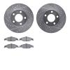 7302-54135 Drilled/Slotted Brake Rotor with 3000-Series Ceramic Brake Pads Kit [Silver], 1999-2004 Ford/Lincoln/Mercury/Mazda, P - image 1