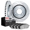 7302-54155 Drilled/Slotted Brake Rotor with 3000-Series Ceramic Brake Pads Kit [Silver], 2004-2008 Ford/Lincoln/Mercury/Mazda, P - image 2
