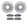 7302-54159 Drilled/Slotted Brake Rotor with 3000-Series Ceramic Brake Pads Kit [Silver], 2009-2009 Ford/Lincoln/Mercury/Mazda, P - image 1