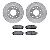 7302-54160 Drilled/Slotted Brake Rotor with 3000-Series Ceramic Brake Pads Kit [Silver], 2009-2009 Ford/Lincoln/Mercury/Mazda, P - image 1