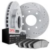 7302-54160 Drilled/Slotted Brake Rotor with 3000-Series Ceramic Brake Pads Kit [Silver], 2009-2009 Ford/Lincoln/Mercury/Mazda, P - image 2