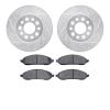 7302-54164 Drilled/Slotted Brake Rotor with 3000-Series Ceramic Brake Pads Kit [Silver], 2004-2007 Ford/Lincoln/Mercury/Mazda, P - image 1