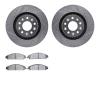 7302-54175 Drilled/Slotted Brake Rotor with 3000-Series Ceramic Brake Pads Kit [Silver], 2005-2009 Ford/Lincoln/Mercury/Mazda, P - image 1