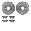 7302-54178 Drilled/Slotted Brake Rotor with 3000-Series Ceramic Brake Pads Kit [Silver], 2012-2018 Ford/Lincoln/Mercury/Mazda, P - image 1